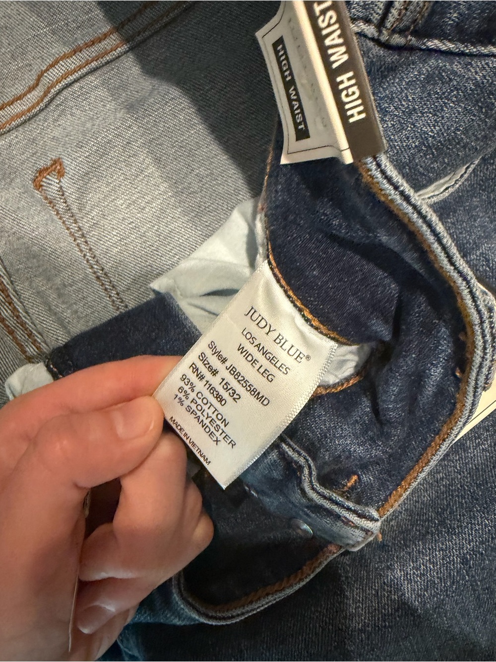 NWT Judy Blue Wide Leg Jeans Size 15/32 - Picture 4 of 5